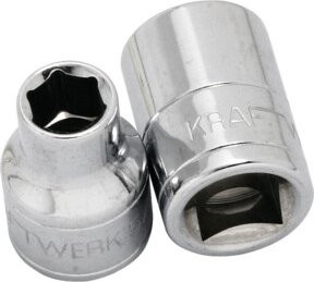 Kraftwerk Stecknuss 3/8 Zoll 9/16 Zoll aus Chrom-Vanadium in Silber - Bild 1
