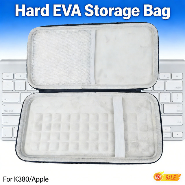 LAIMANEI EVA-Tastaturschutztasche in Schwarz für Apple Magic Keyboard und Logitech K380, wasserdicht und stoßfest - Bild 1