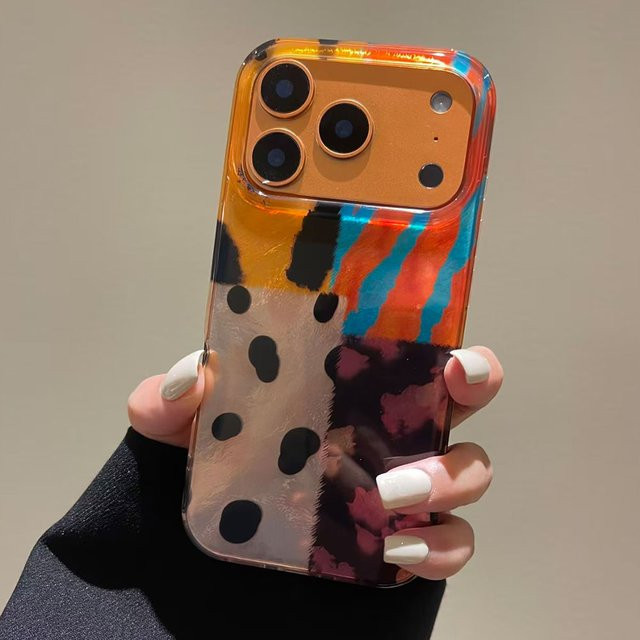 FunYudas Handyhülle mit Retro-Leopardenmuster in Mehrfarbig für iPhone Modelle - Bild 1