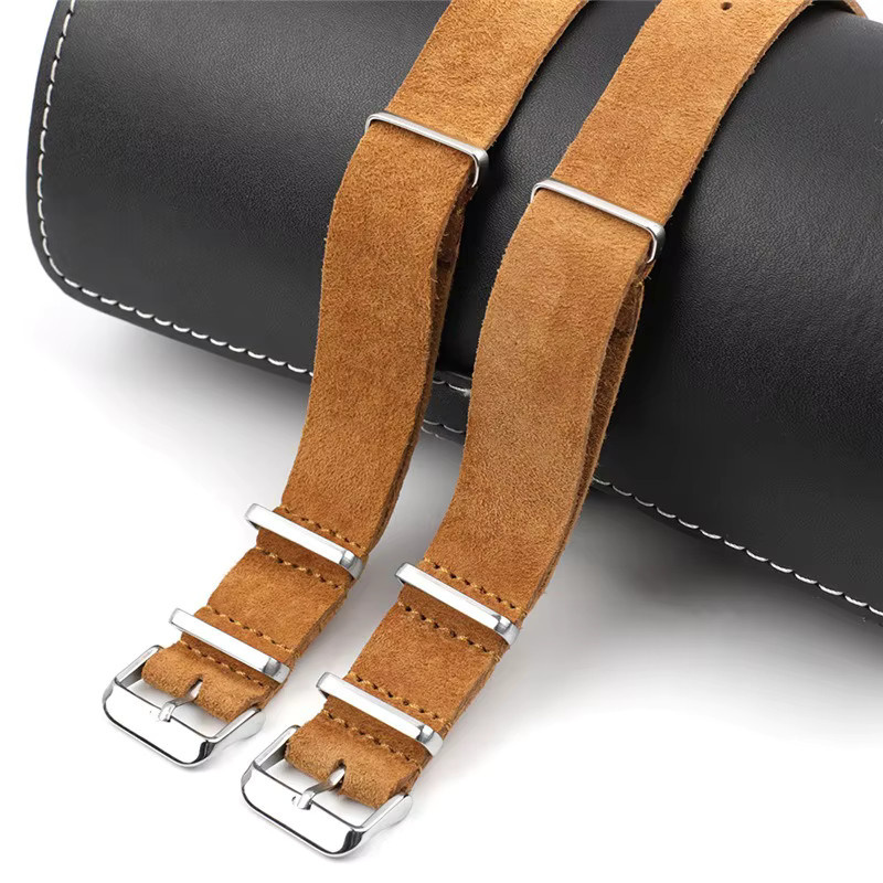 Langley Uhrenarmband Wildleder Echtleder, Vintage, Herren - Bild 2