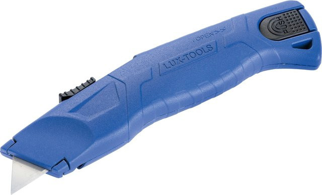 LUX-TOOLS Sicherheitsmesser blau mit 18mm Snap-Off Klinge und Retractable Funktion - Bild 1