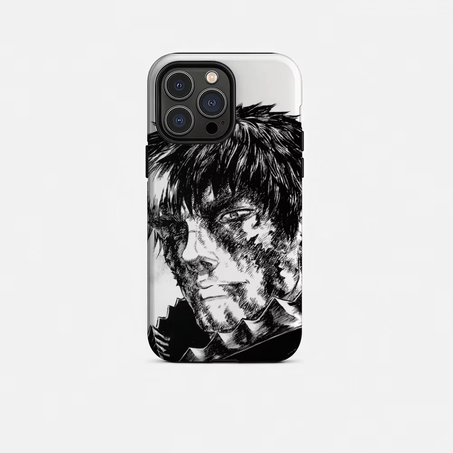 Berserk Manga Handyhülle für iPhone 17 16 15 14 13 12 Pro Max Plus in Weiß und Multicolour mit glänzender HD-Doppelschicht-Flüssigkeit und Hartschale - Bild 3