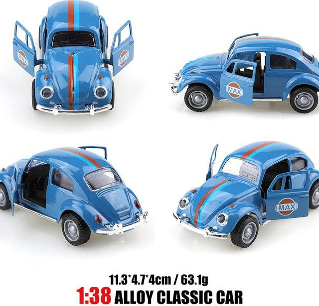 Linyi toy car Klassisches Karosserie-Legierungs-Rückzieh-Spielzeugauto, 1:38, Metall, ab 4 Jahre - Bild 1