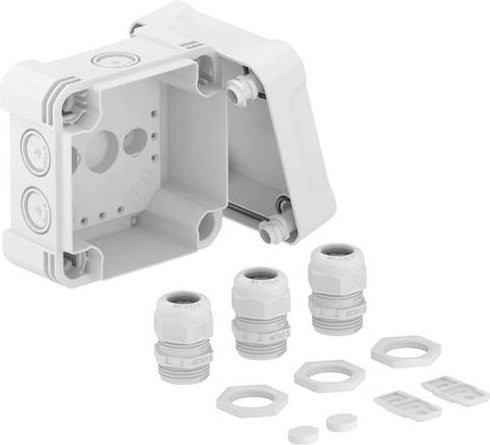 OBO Bettermann Abzweigdose Weiß B: 11,4 cm, T: 11,4 cm - Bild 1