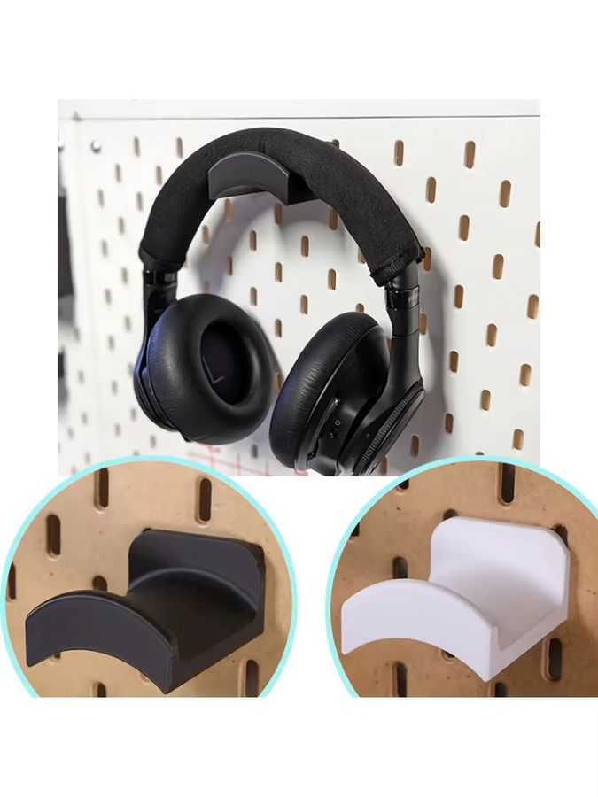 Wandmontiertes Kopfhörer-Regal für Ikea Skadis als multifunktionaler Kopfhörer-Aufhänger und Display-Halterung - Bild 6