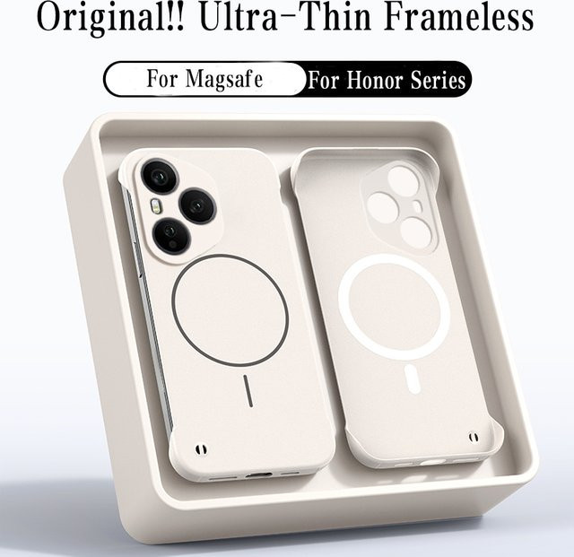 Ultradünne magnetische Schutzhülle für Honor Magic Pro Serie mit MagSafe Wireless Charging Support, rahmenloses Design und matte PC-Abdeckung in Schwarz oder Weiß - Bild 1