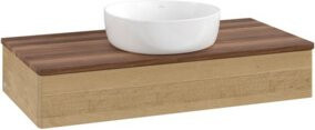 V&B Waschtischunterschrank Antao mit Beleuchtung, Farbe Honey Oak, B/T/H: 100 x 50 x 19 cm - Bild 1