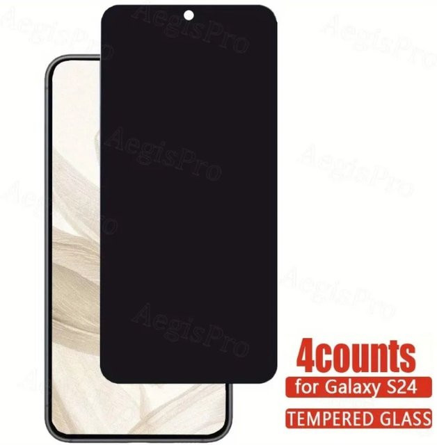 4er-Set Blickschutz-Displayschutzfolien für Samsung Galaxy S25 Ultra, S24 Ultra, S23 Plus, S22 und S21 in Schwarz - Bild 1