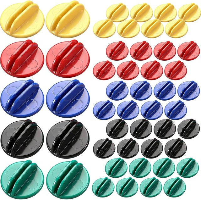 Mehrfarbige Mini-Kartenständer aus Kunststoff als Platzhalter und Brettclips für Menüs, Preisschilder oder Spieltischnummern, 20 Stück - Bild 1