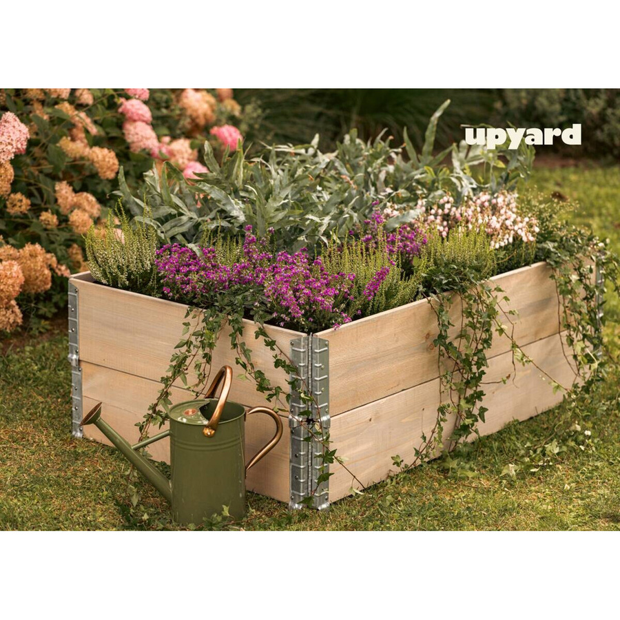 UPYARD Hochbeet INDUSTRIAL aus Nordischem Weichholz und verzinktem Stahl, Grau, B: 120 cm, T: 80 cm - Bild 3