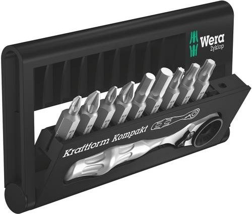 Wera Zyklop Mini 1 Bit-Check 10 Knarrenschraubendreher mit Bit-Satz 10-teiliges Werkzeug-Set - Bild 1