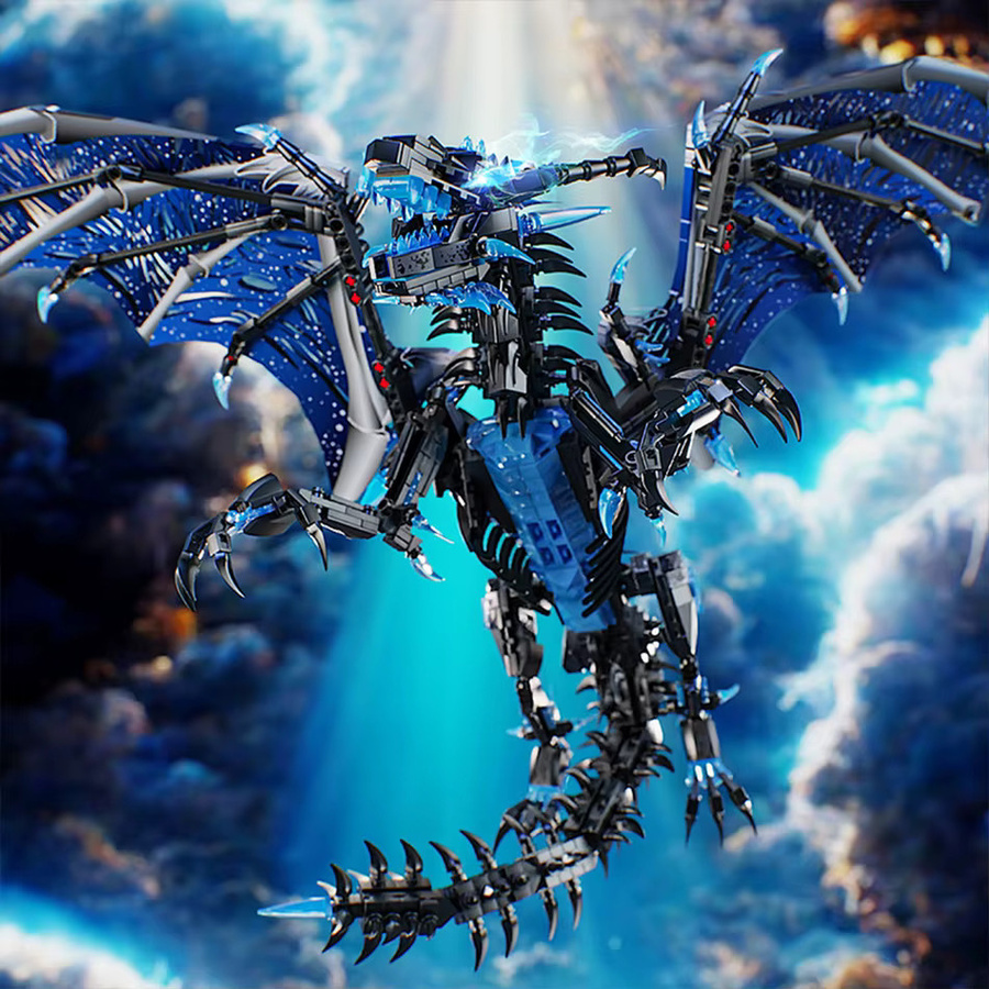 BXA Warcraft Mechanische Eis Drache, Bausteine, Blau - Bild 4