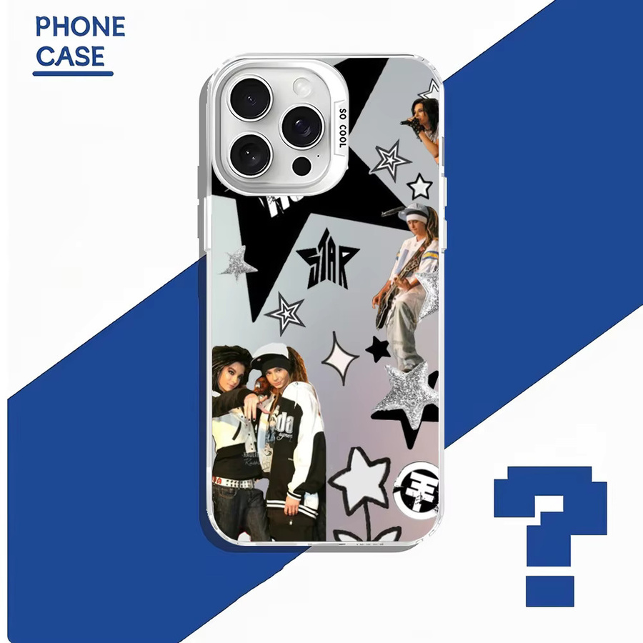 Handyhülle mit Tom Kaulitz Motiv für iPhone 16 15 Pro Max 14 Plus 13 12 11 in Silber - Bild 2