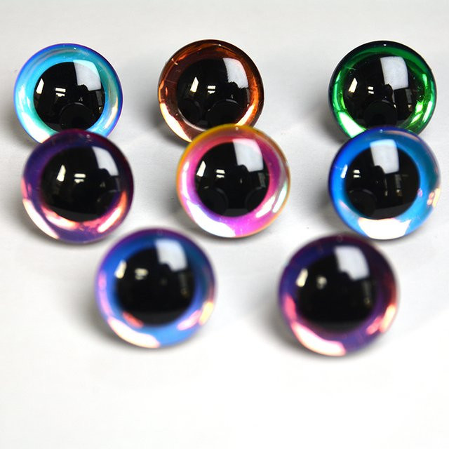 16-teiliges Set Glitter Toy Eyes, Puppenaugen, Weiß, Bunt / Mehrfarbig - Bild 1