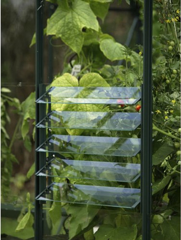 Vitavia Lamellen-Wandfenster für Gewächshäuser aus Aluminium und Glas, Grün, B/H: 61 x 45 cm - Bild 3