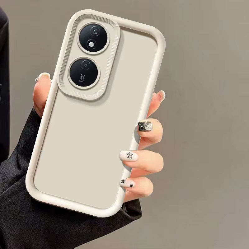 Luxuriöse matte Handyhülle für Honor X7b 5G in Schwarz mit Anti-Fall-Schutz - Bild 2