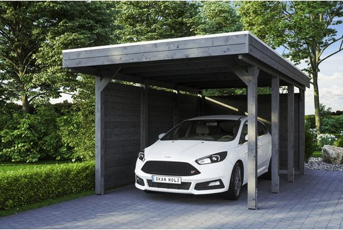 SKANHOLZ Carport Friesland Set 1, grau, B/T: 314 x 555 cm, Firsthöhe: 241 cm - Bild 1