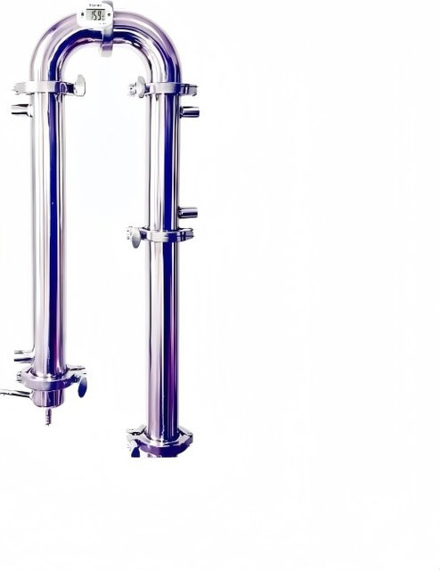 YOHOYAMA Sanitärdestilliersäule aus Edelstahl 304 in Silber, 2 Zoll Ferrule OD 64 mm Refluxturm für Heimbrauen und Destillation - Bild 1