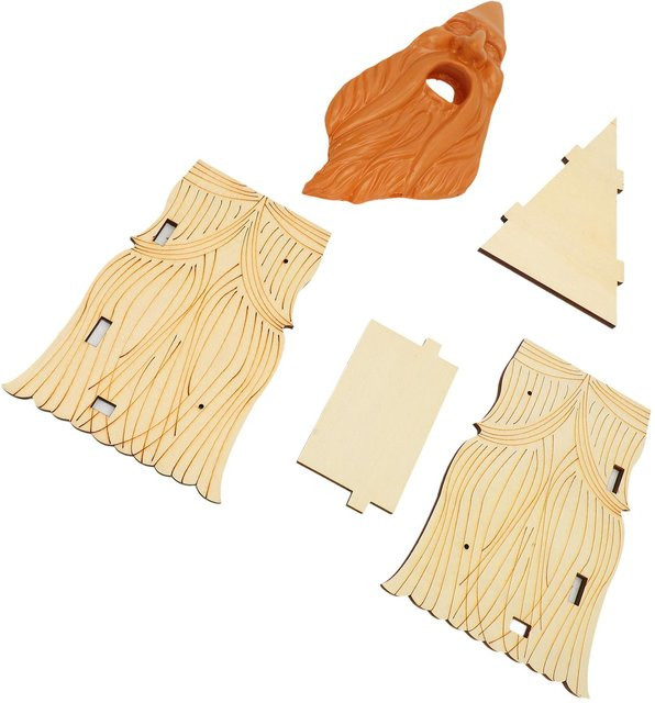 Dekoratives hängendes Vogelhaus aus Holz mit Altes Mann Gesicht Design in Braun von GoolRC - Bild 1