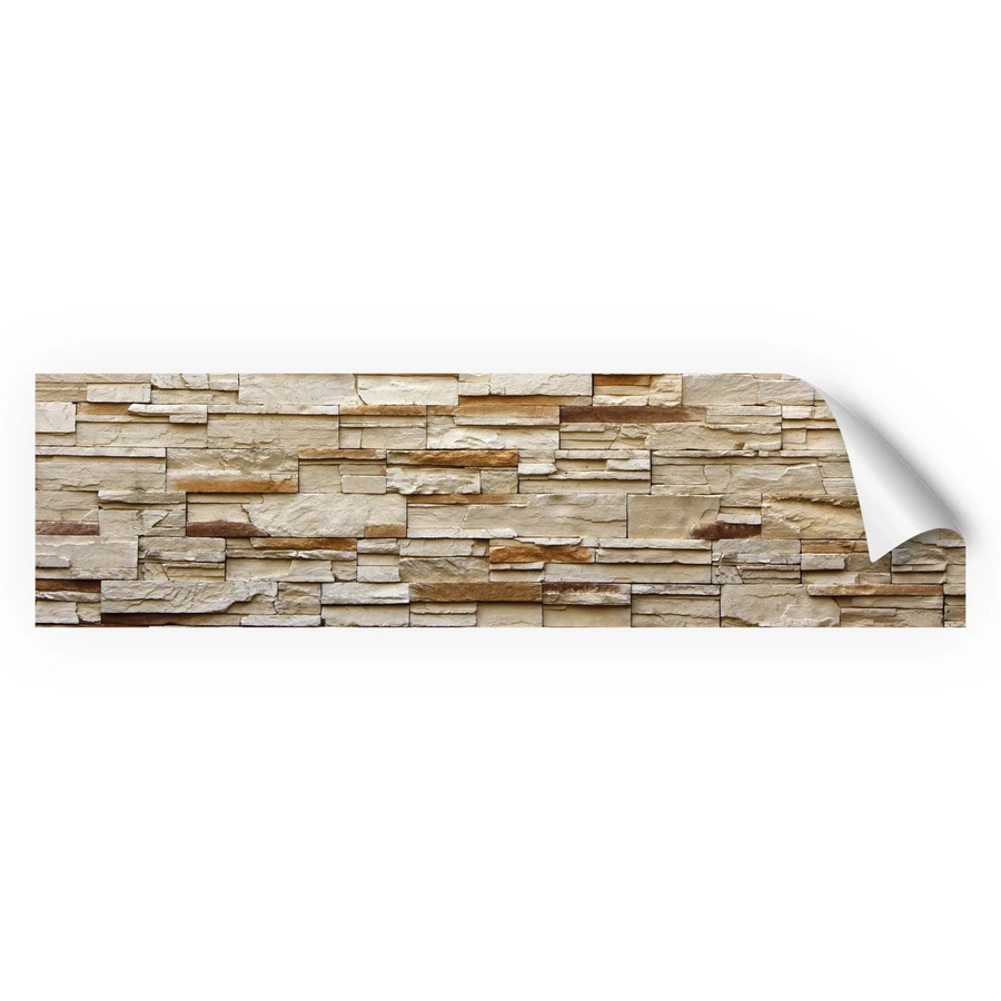 Myspotti Küchenrückwandfolie Rustical Bricks in Beige, Selbstklebend, B: 220 cm, H: 60 cm - Bild 2