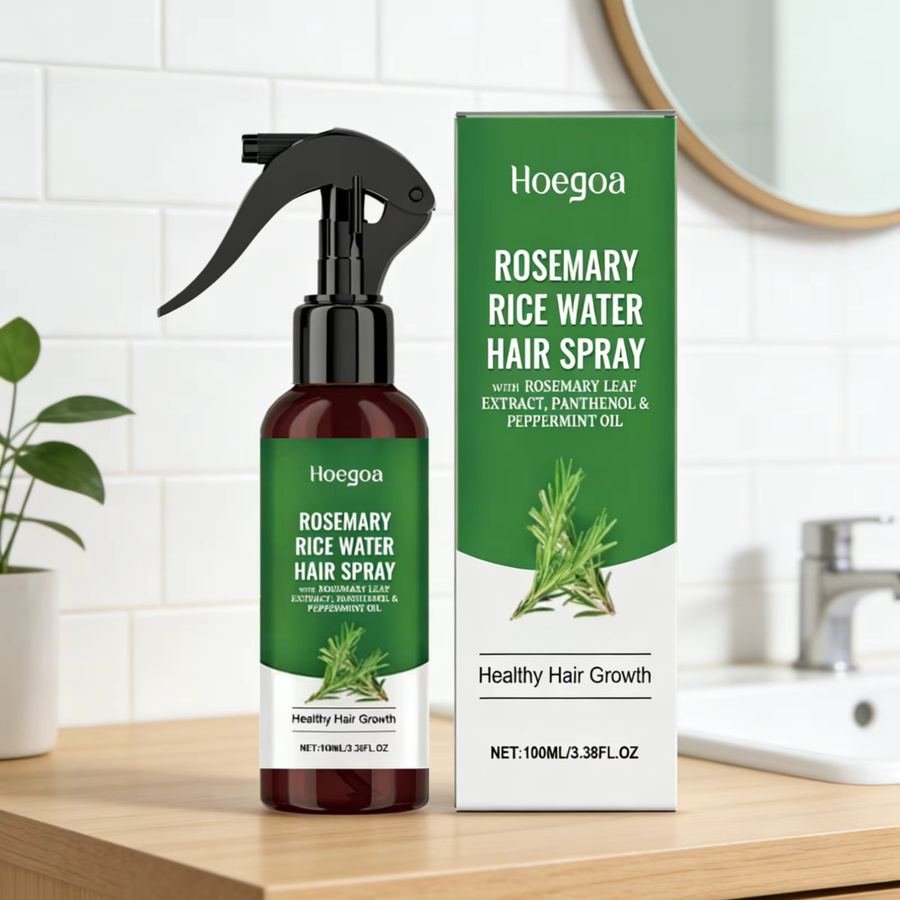 Hoegoa Rosmarin-Reiswasser Haarspray, 100 ml, Unisex - Bild 4