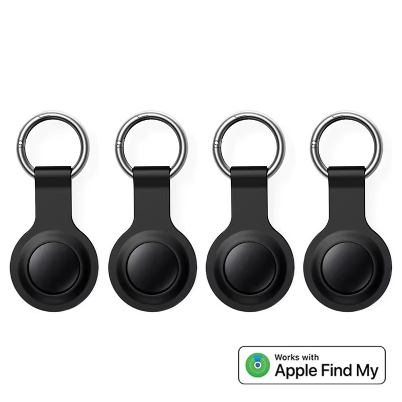 1/4-Pack IOS Smart Tag für Apple Find My, wasserdichter Bluetooth-Schlüsselfinder mit lautem Buzzer in Schwarz - Bild 6