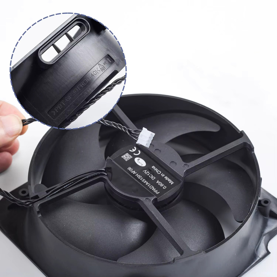 GUEN Interner Kühlventilator mit 5 Flügeln und Kühlkörper für Xbox One S, Series S und Series X in Schwarz - Bild 3