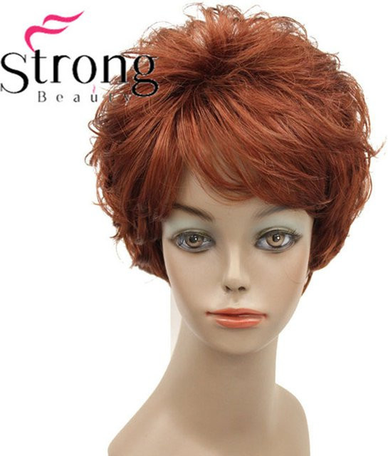 StrongBeauty Pixie-Perücke, kupferrot, synthetisch, Damen - Bild 1