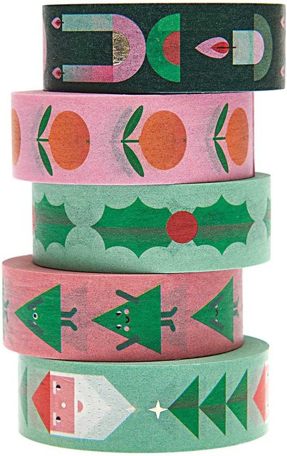 Rico Design Paper Poetry Washi Tape Set Merry Christmas in Multicolor und Gold - Bild 1