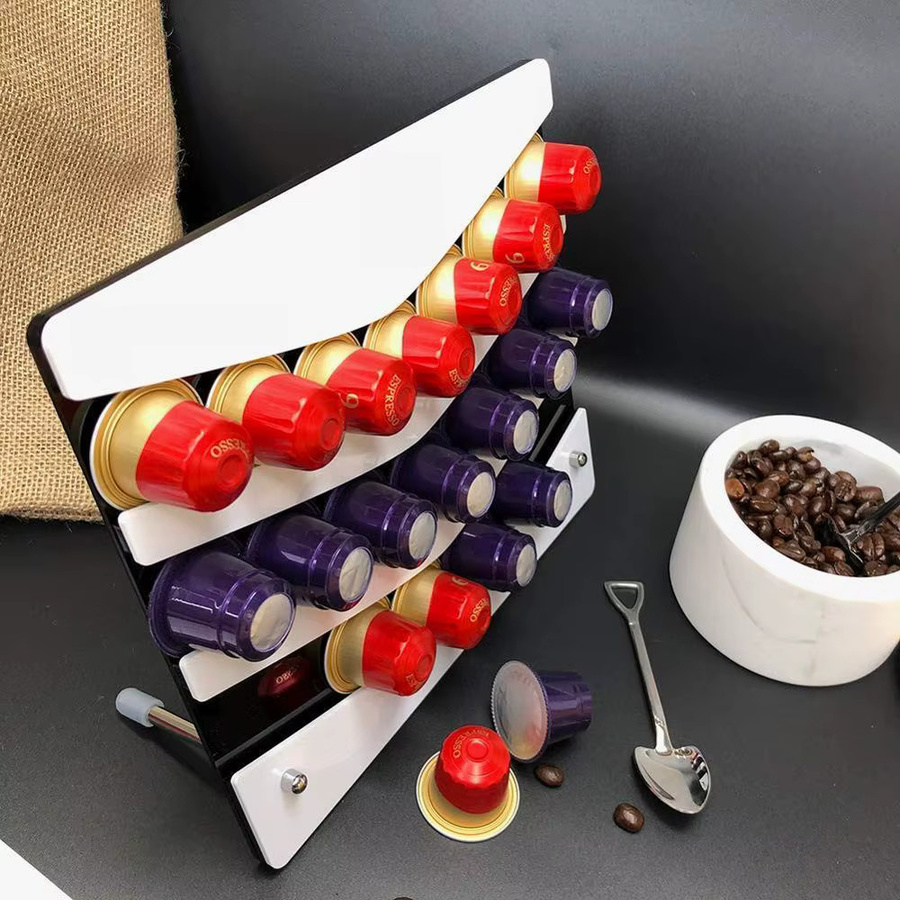 Dalinwell Kaffee-Pad-Spender aus Acryl in Transparent, Kapselhalter und Display-Rack für Kaffeetassen - Bild 6
