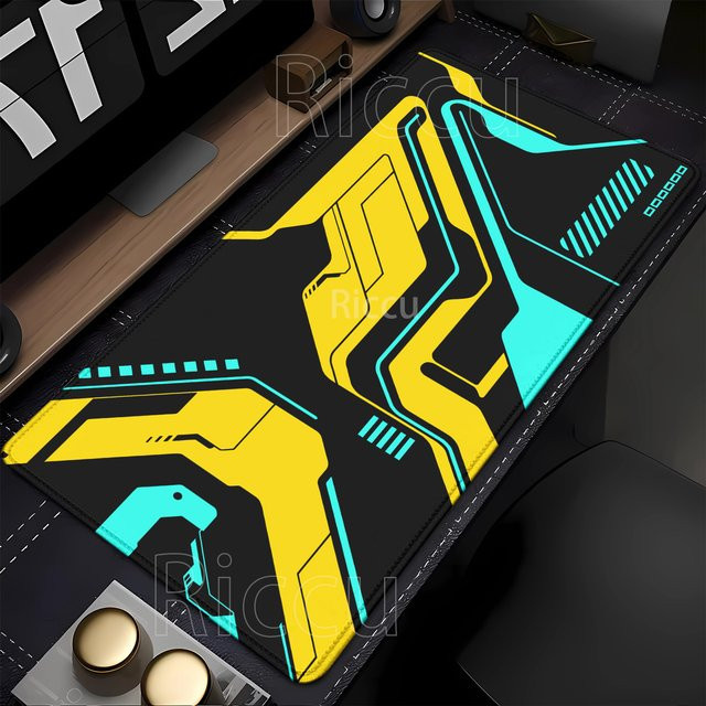 Riccu Gaming Mauspad aus Naturkautschuk in Multicolour mit HD-Druck für PC und E-Sport - Bild 1