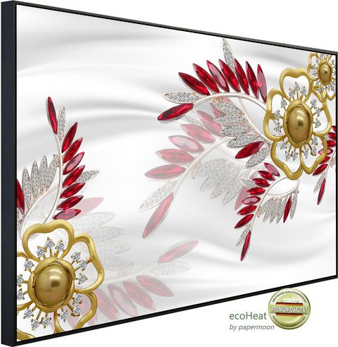 papermoon EcoHeat Infrarotheizung mit Blumenmuster in Bunt und Matt-Effekt mit App-Steuerung und WLAN - Bild 1