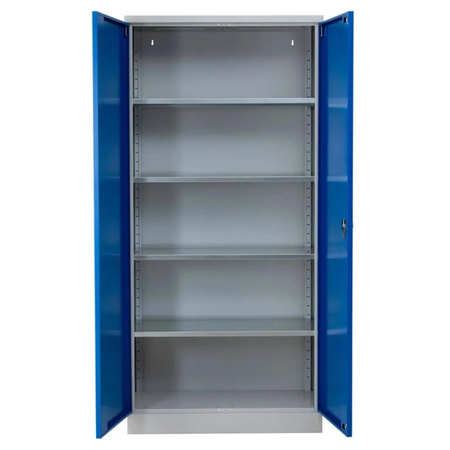 PROREGAL Stahlschrank Bee mit 10 verstellbaren Fachböden und abschließbaren Türen, Grau-Blau, H x B x T: 195 x 92 x 50 cm - Bild 2