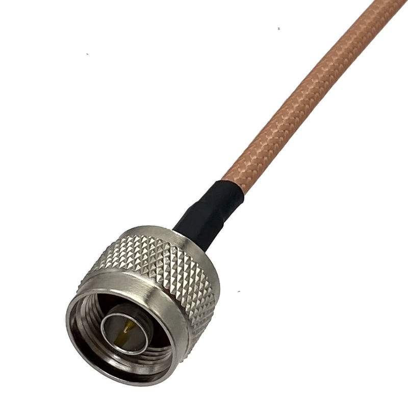 TTVXO RG142 HF-Jumper Pigtail Kabel mit N-Stecker auf UHF PL259 Stecker, 50 Ohm, Farbe: Silber - Bild 3