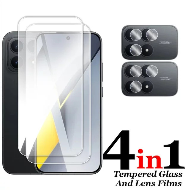 Xiaomi 4in1 Full Cover Schutzfolie aus gehärtetem Glas für Poco F8 und Poco F7 Ultra Pro, transparent - Bild 1