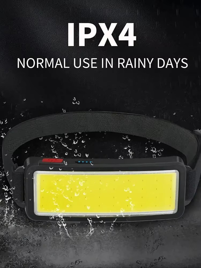 XIWANGFIRE USB aufladbare COB LED Stirnlampe für Outdoor, Camping und Jagd in Schwarz - Bild 5