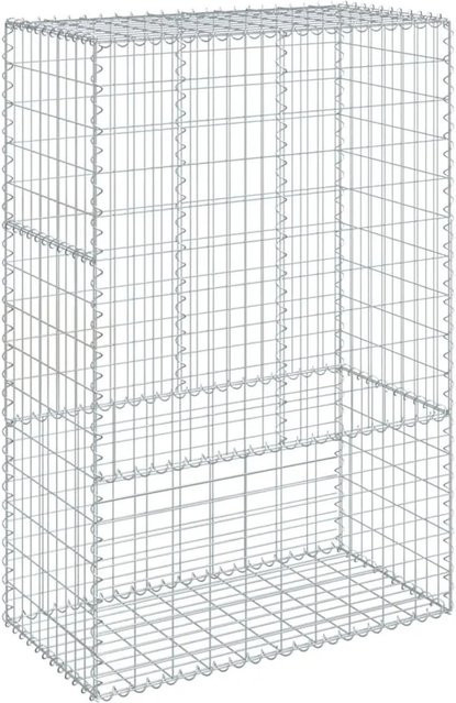 vidaXL Gabione mit Deckel aus verzinktem Eisen, Farbe: Silber, B/T/H: 100 x 50 x 150 cm - Bild 1