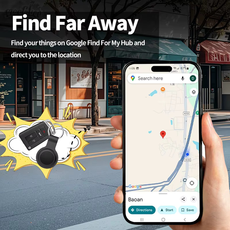 HaveDeer Android Tracker in Schwarz kompatibel mit Google Find My Device App zur Gegenstands-Ortung - Bild 4