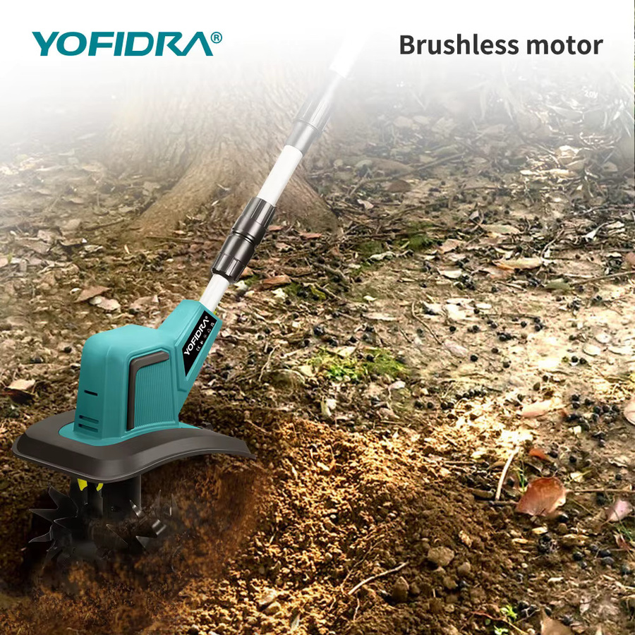 YOFIDRA Bürstenloser Elektrischer Gartenfräser 1500W Tragbarer Kabelloser Rasenmäher und Rasentrimmer in Türkis für Makita LXT Akku - Bild 5
