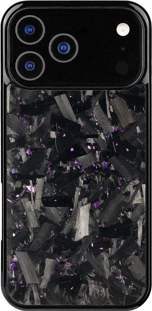 Magnetische Kohlefaser Schutzhülle RX-3C für iPhone 11 bis 17 Pro Max, stoßfeste Panzerabdeckung in Violett - Bild 1