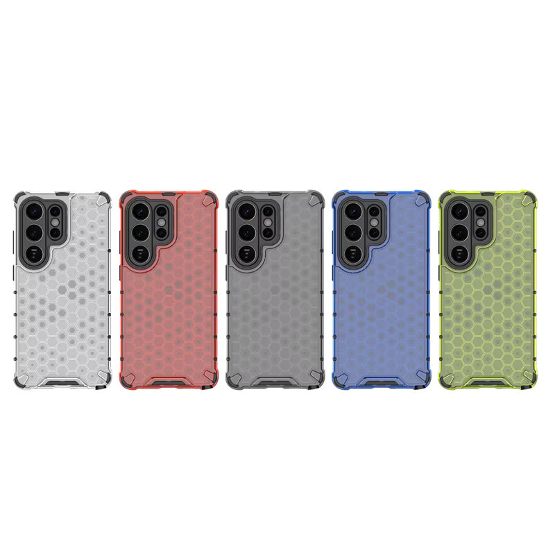 Honeycomb Style Bumper Handyhülle für Samsung Galaxy S26 S25 S24 S23 Ultra Plus FE in Transparent - Bild 3
