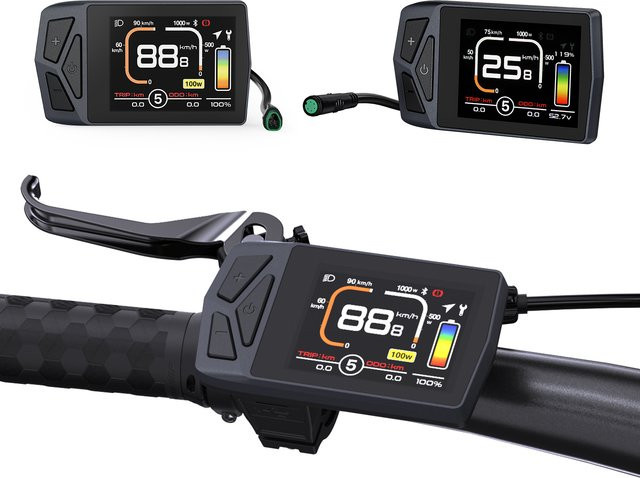 BAFANG Elektrisches Fahrrad Display EKD01 mit Bluetooth Navigation und 9 PAS Stufen für Bafang Motoren, Schwarz, 5PIN KÖNNEN Protokoll - Bild 1