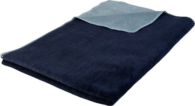 SANSIBAR Wohndecke in Navy Blau, beidseitig verwendbar, B/L: 150 x 200 cm - Bild 1