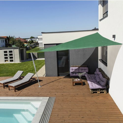 WINDHAGER Sonnensegel Dreieck in Grün aus HDPE, B/B/B: 400 x 400 x 400 cm - Bild 1