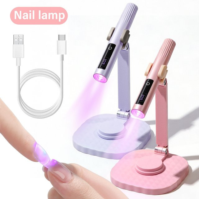 YIKOOLIN Mini UV-Lampe für Gel-Nägel mit Ständer, USB-Nageltrockner - Bild 1