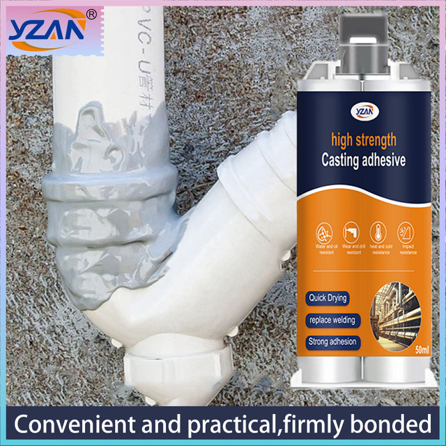 YZAN Epoxidharz-AB-Kleber transparent, hochfester und wasserfester Schnellkleber für Holz, Kunststoff und Metall, 50 ml - Bild 1