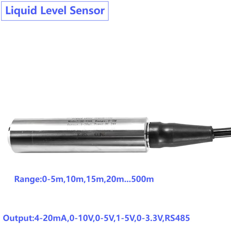 Vadias Flüssigkeitsstandsensor Transmitter IP68 in Silber mit 4-20mA und 0-10V Ausgang oder RS485 für Messbereiche bis 20m - Bild 4