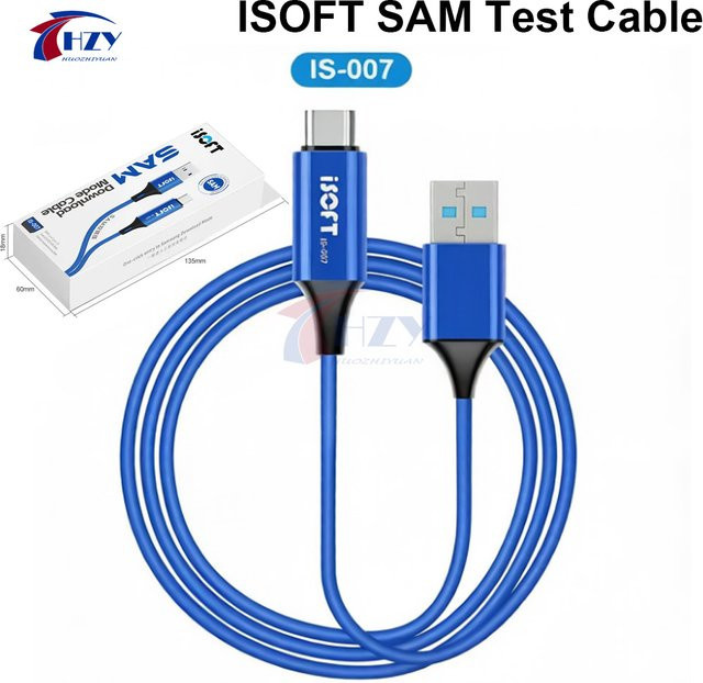 iSOFT IS-007 3-in-1 Reparatur-Datenkabel in Blau für Samsung S8-S25 Serie mit Download-Modus und automatischem Einstieg zur Datenwiederherstellung - Bild 1