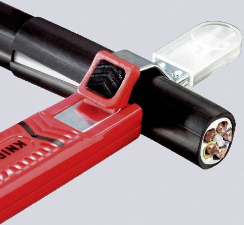Knipex Abmantelungswerkzeug 16 20 28 SB für Rundkabel Ø 8 bis 28 mm in Rot - Bild 1