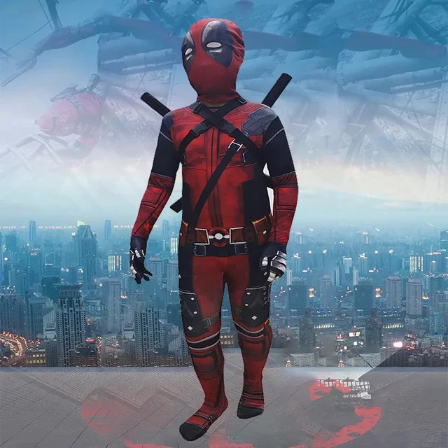 BEAST KINGDOM Marvel Deadpool Jungenkostüm, Jumpsuit, Rot - Bild 1